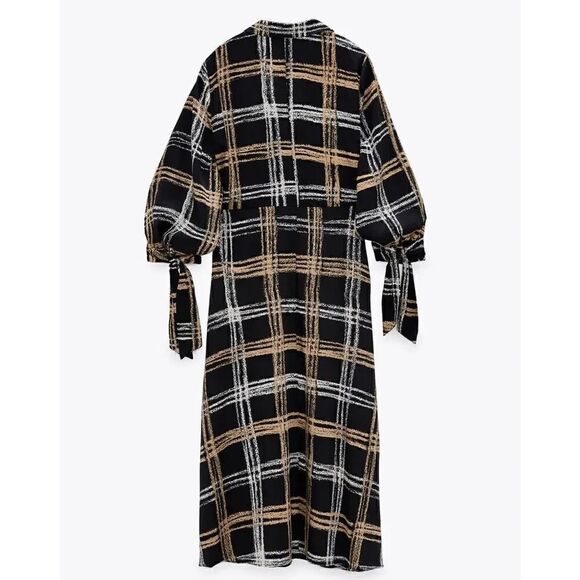 ZARA PLAID SHIRT DRESS  - Picture 8 of 9